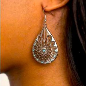 Blue teardrop earrings